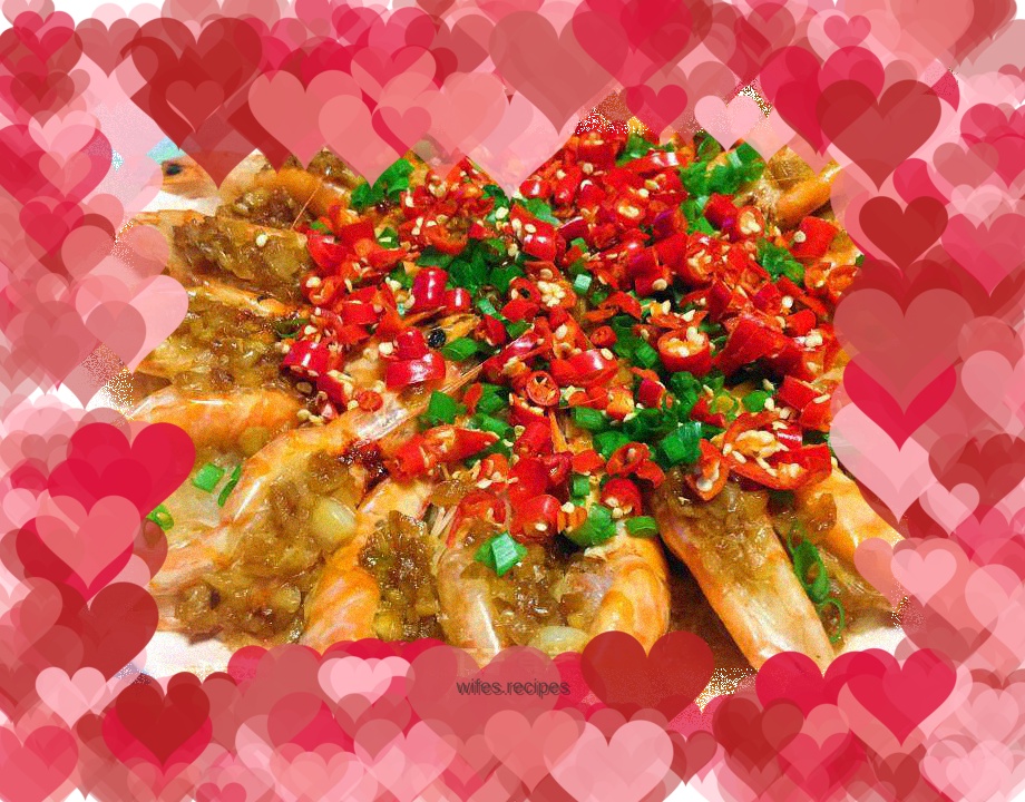 Steamed shrimp with garlic vermicelli