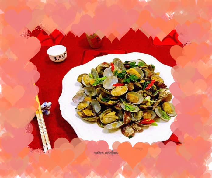 Stir-fried clams