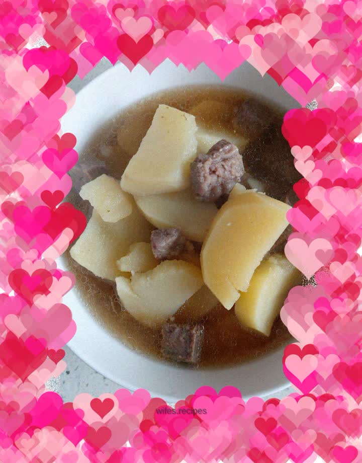 Potato and beef soup