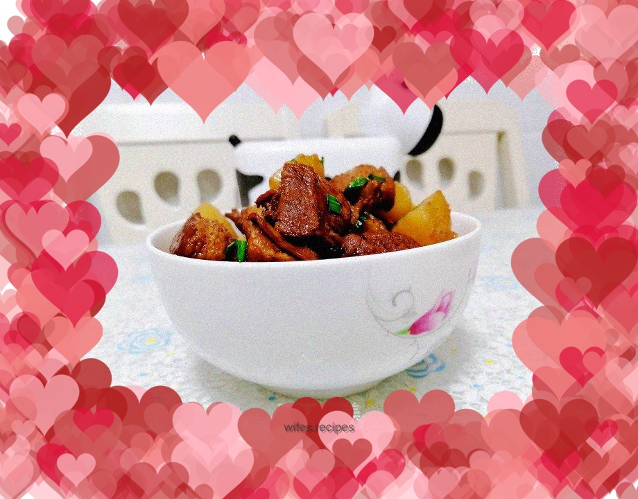 Roast pork with radish