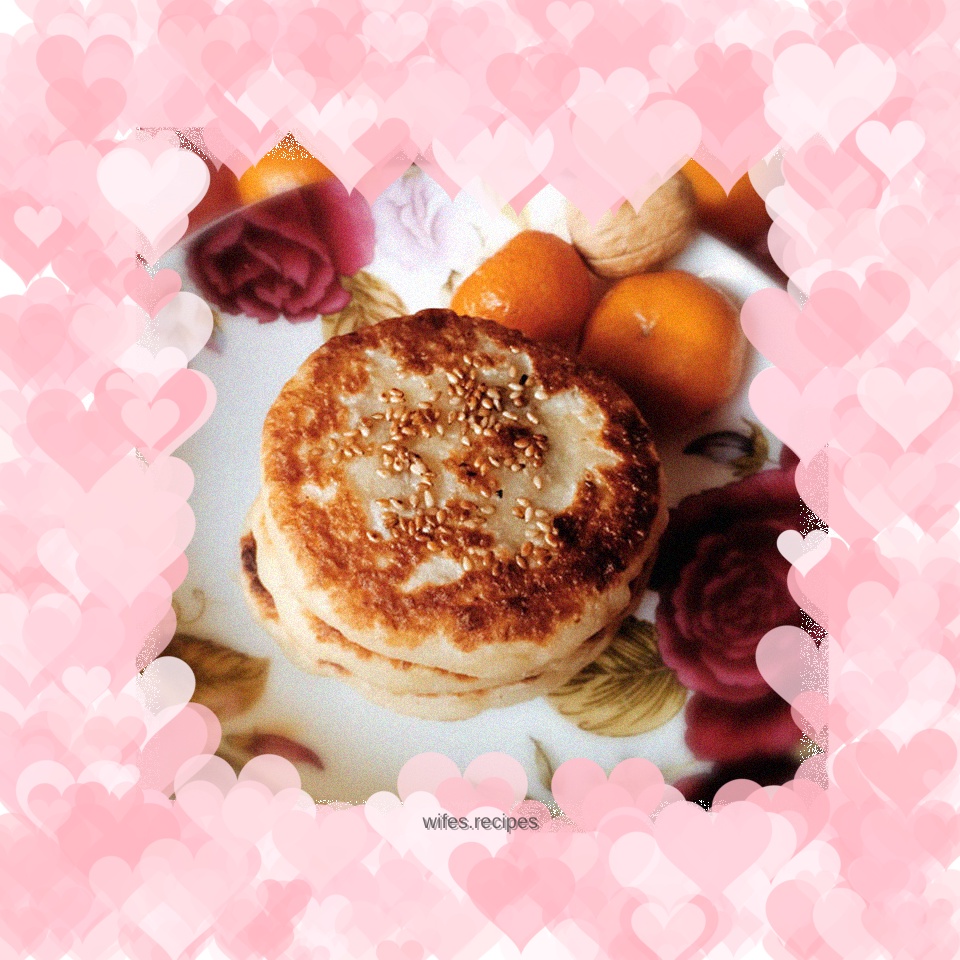 Pork floss and potato cakes