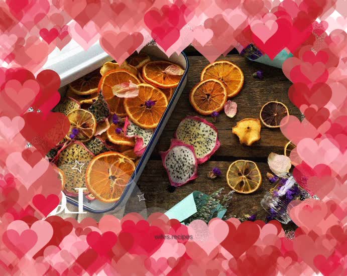 Fresh fruit and dried tea