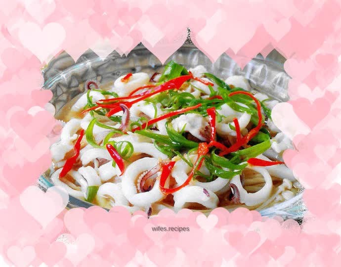 Steamed Golden Needle Squid Rings