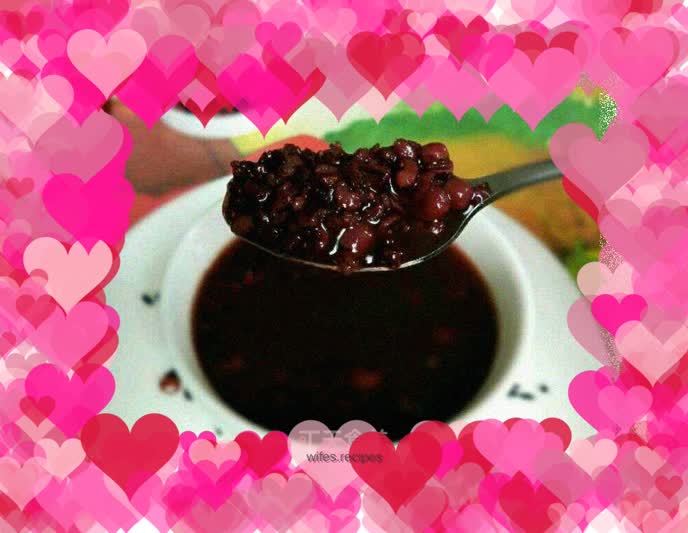 Red bean and black rice porridge