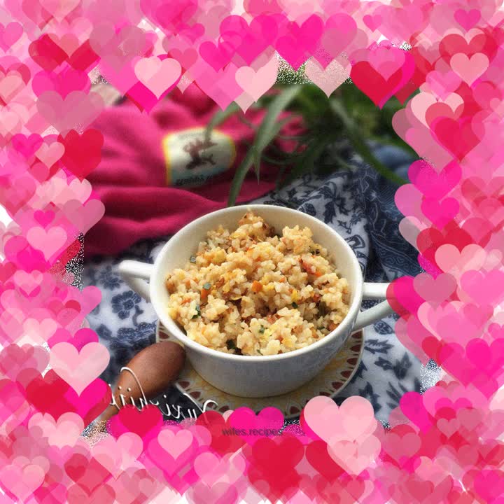 Colorful fried egg rice