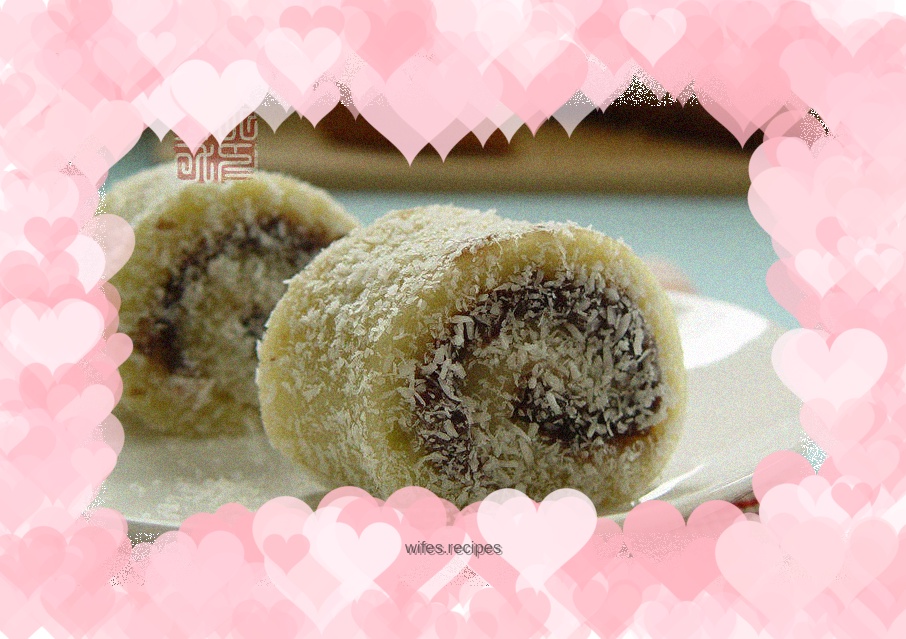 Red bean paste and water chestnut cake