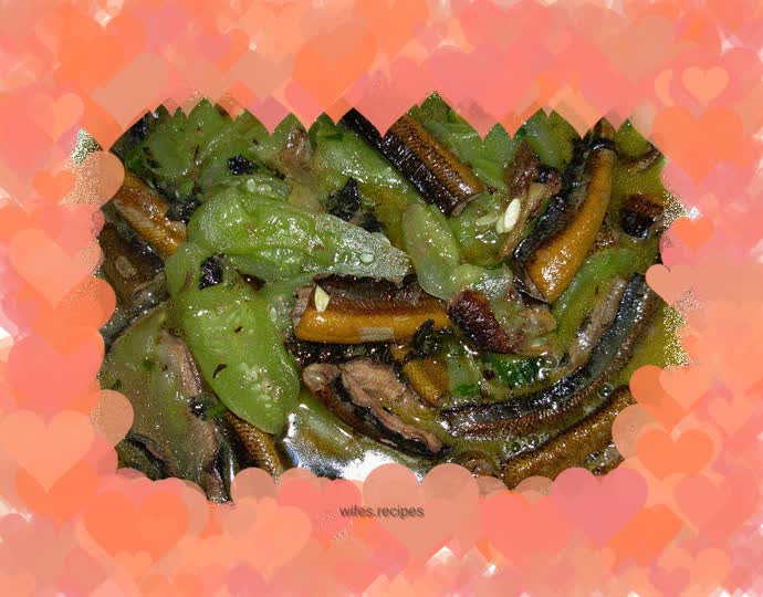 Grilled eel with perilla and cucumber