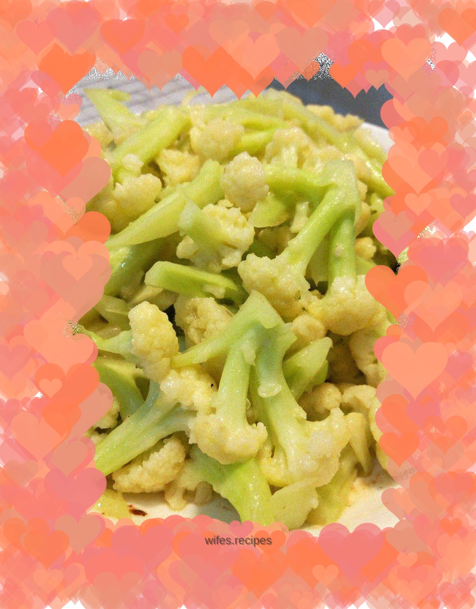 Stir-fried cauliflower