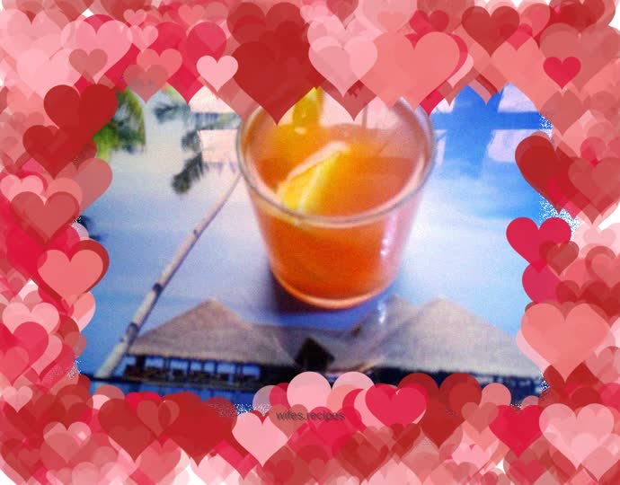Fresh orange red honey juice