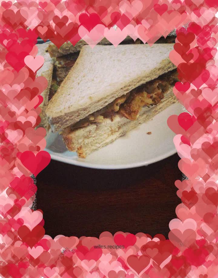 Breakfast mooncake sandwich