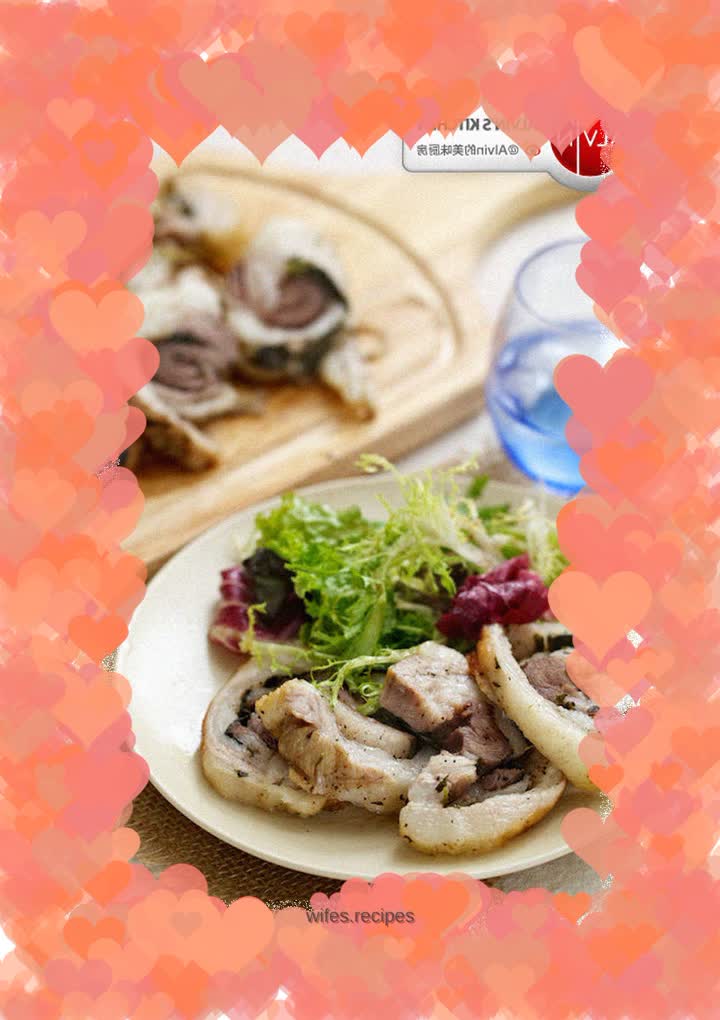 Pan roasted pork roll