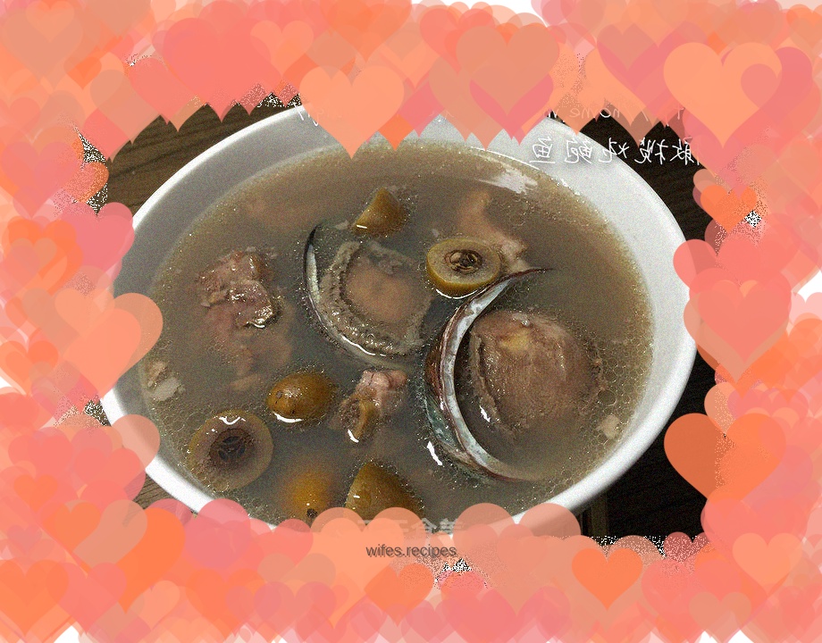 Abalone stewed with olives