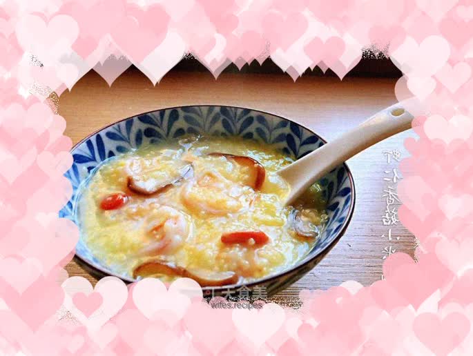 Shrimp, Mushroom and Millet Porridge