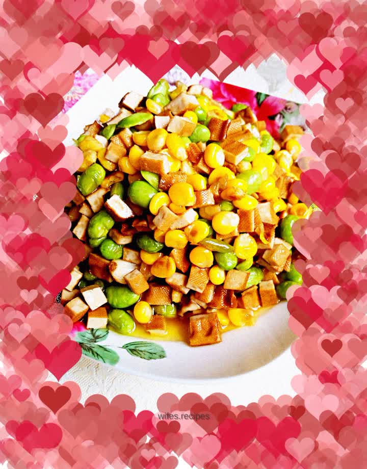 Vegetarian fried corn kernels