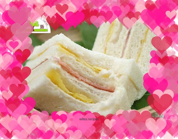 Energetic and nutritious, the breakfast of choice for office workers - cheese, ham and egg sandwich