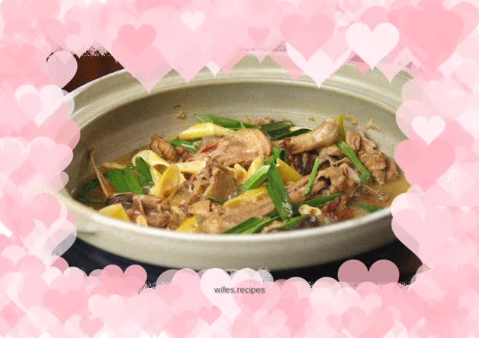 Braised duck with spring bamboo shoots