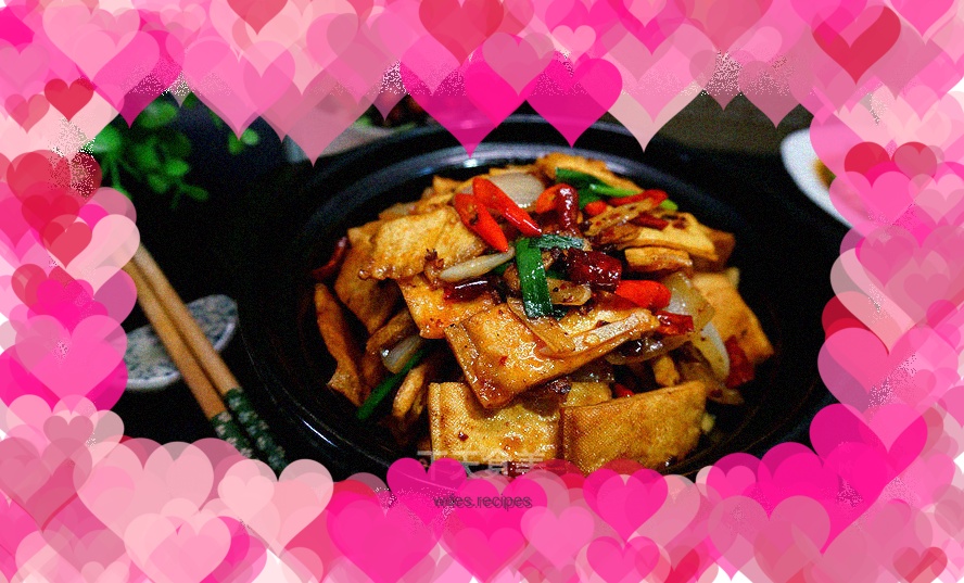 Braised white dried tofu in soy sauce