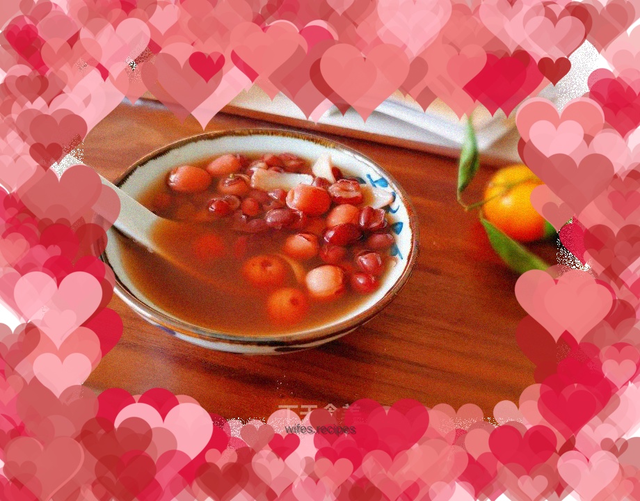 Lotus seed lily red bean syrup