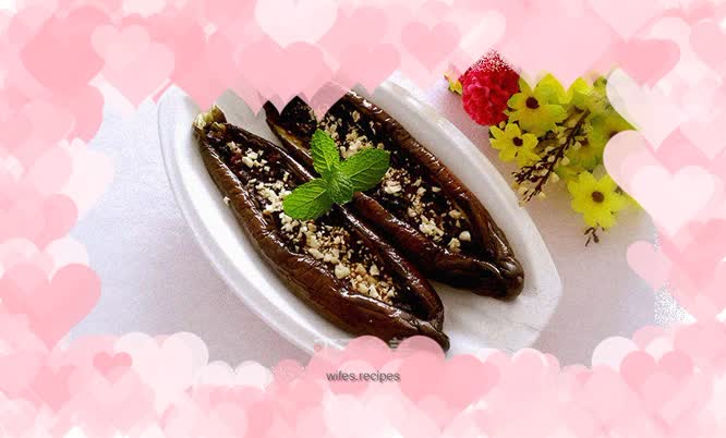 Grilled Eggplant with Mushroom Sausage