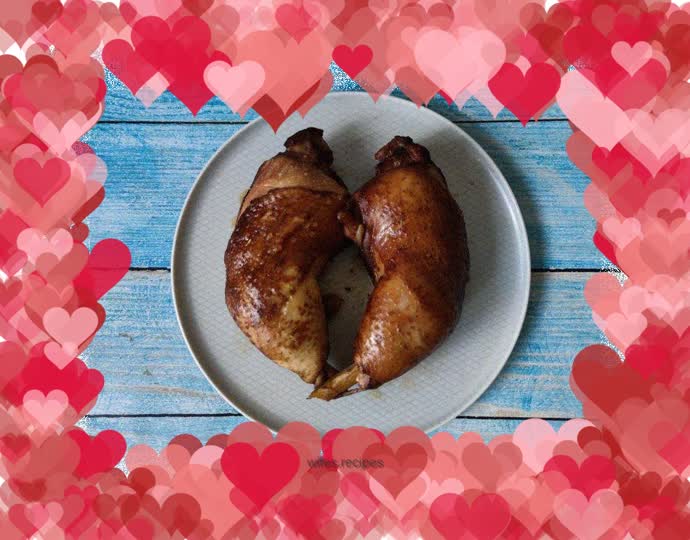 Rice cooker version of grilled chicken drumsticks