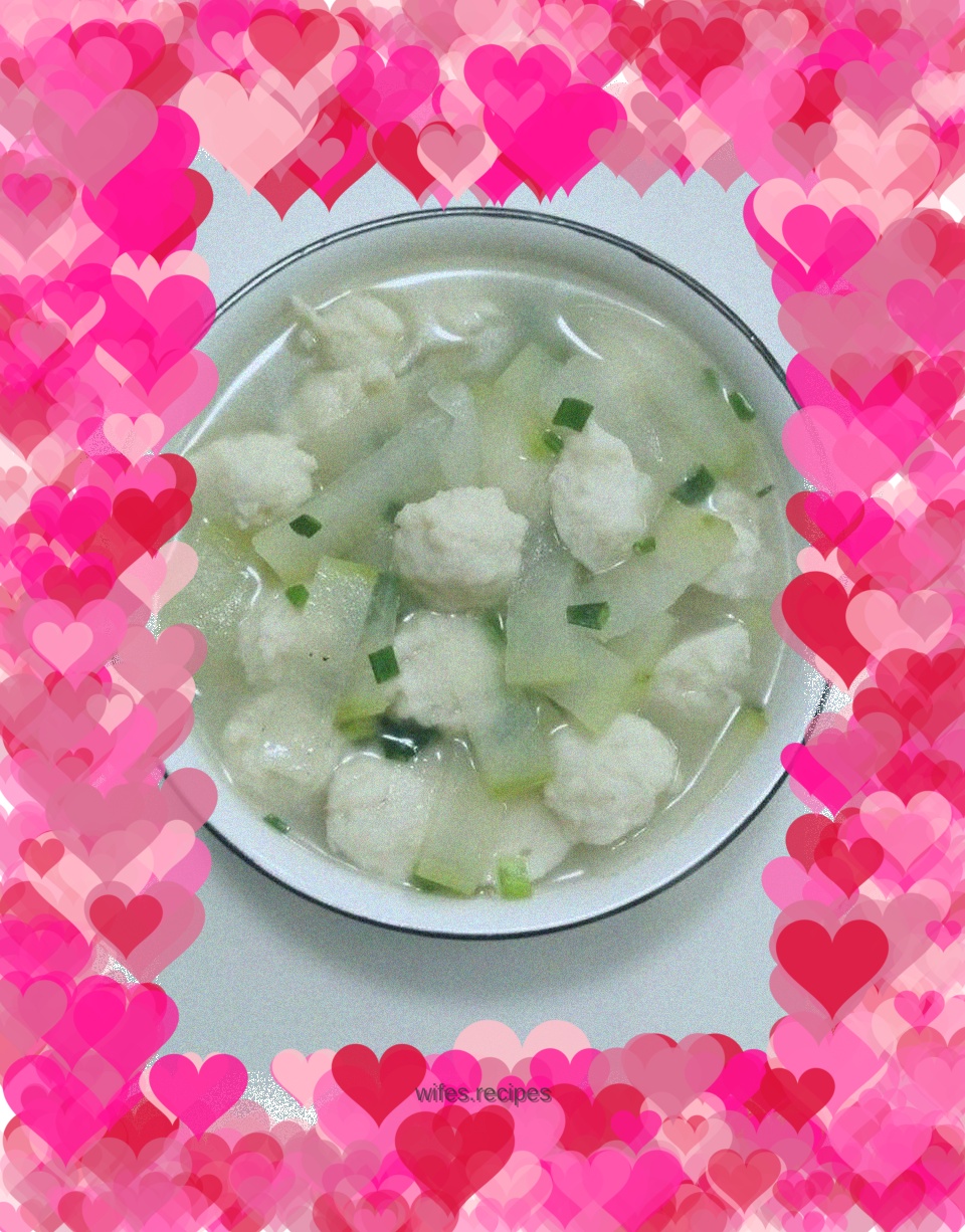 Winter melon and fish ball soup