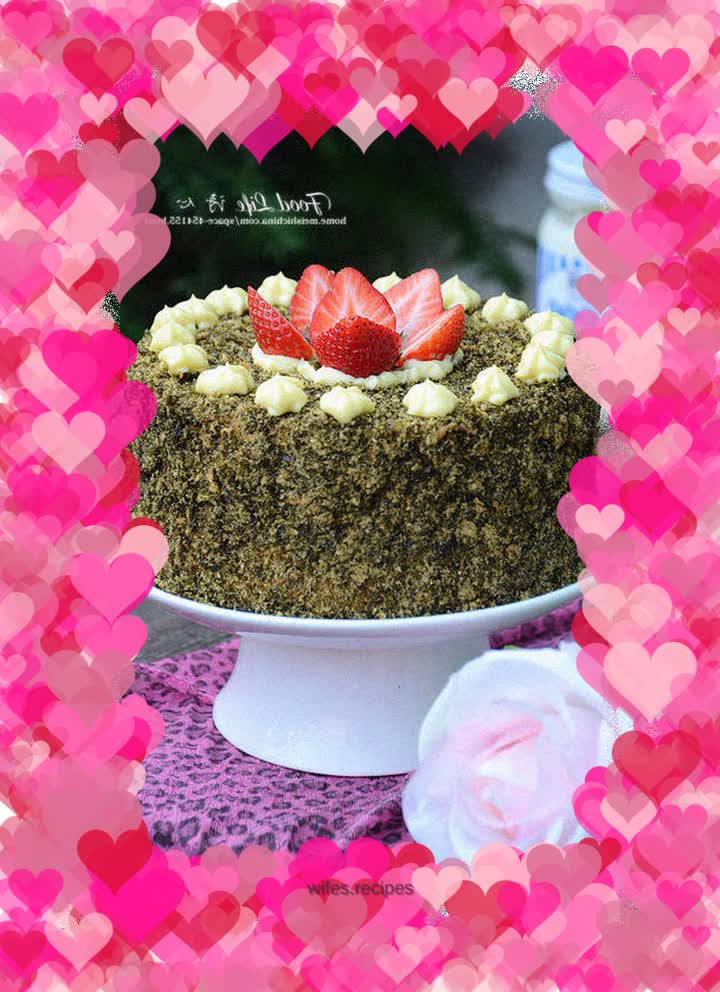 [Seaweed and meat floss cake] --- Sweet salad decorated cake