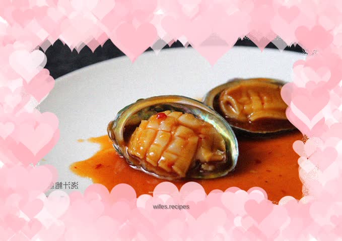 Abalone with sauce