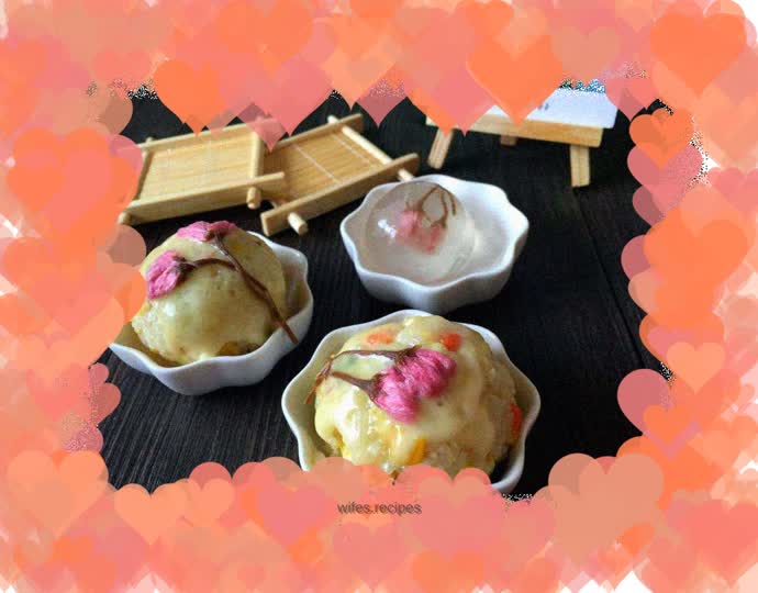 Cheese Sakura Rice Ball