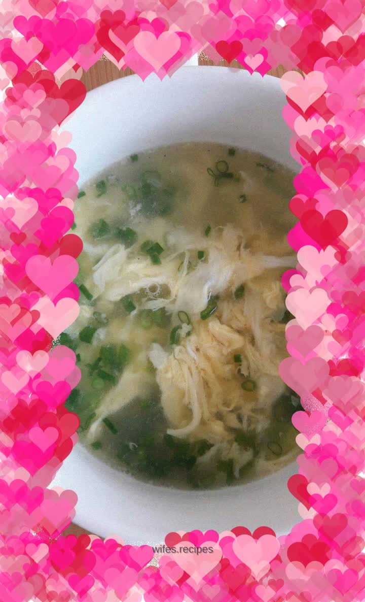 Scallion egg soup