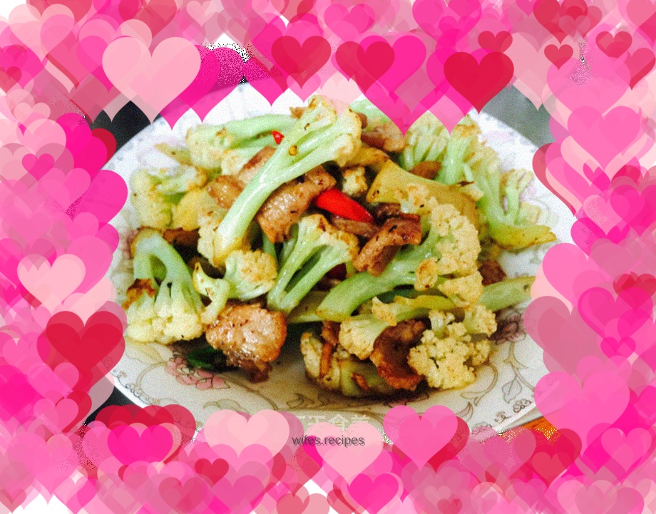 Dry fried organic cauliflower