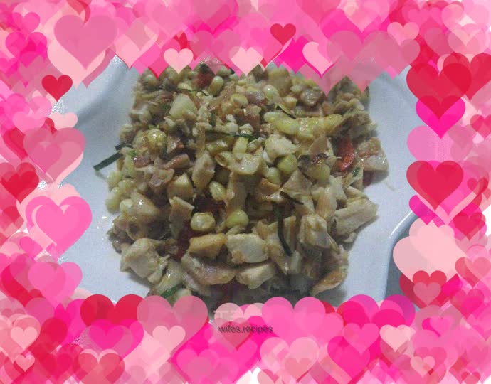 Fried chicken with corn