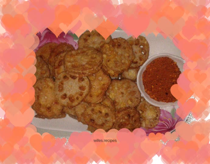 Fried lotus root sandwich