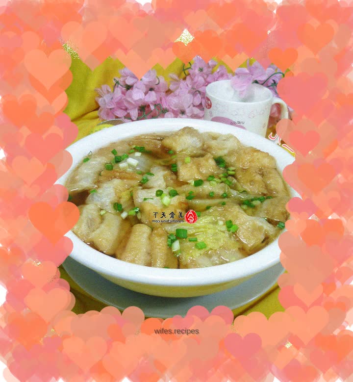 Fried dough sticks and cabbage soup