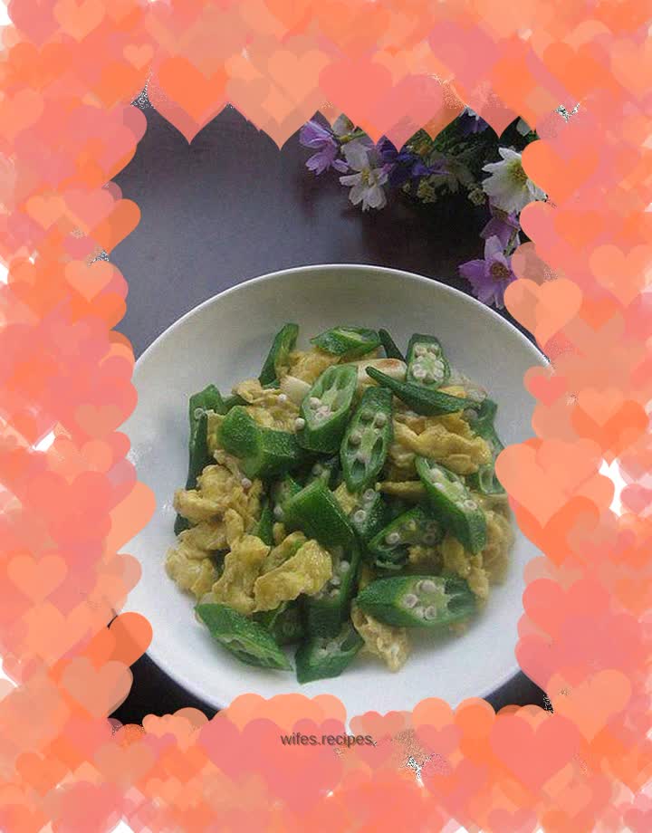 Okra scrambled eggs