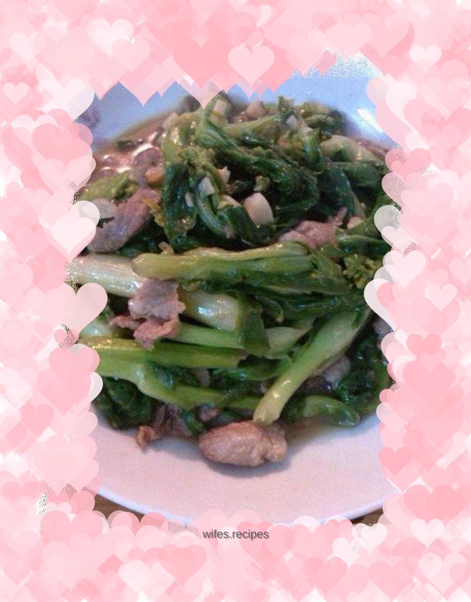 Stir-fried Pork Choy Sum