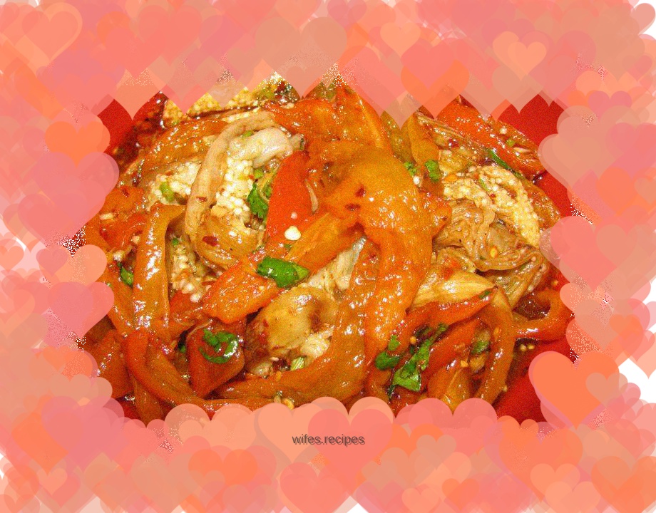 Grilled eggplant with salad