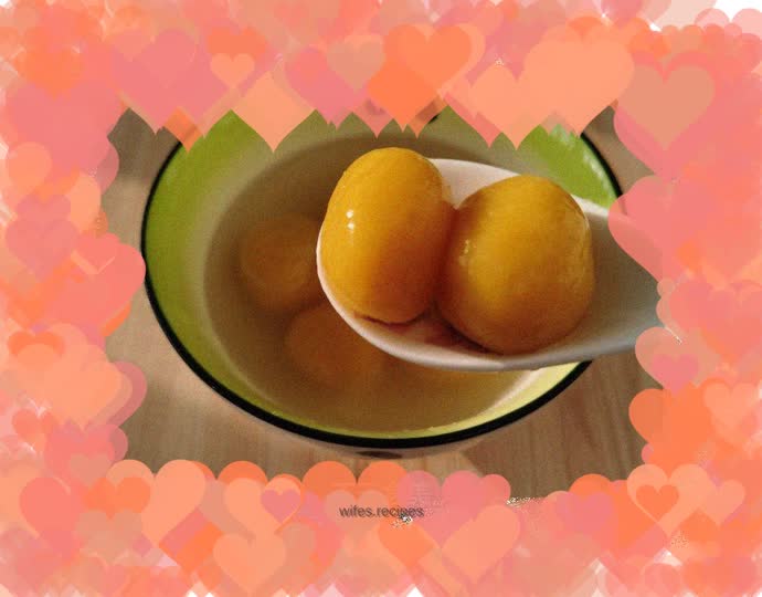 Pumpkin glutinous rice balls