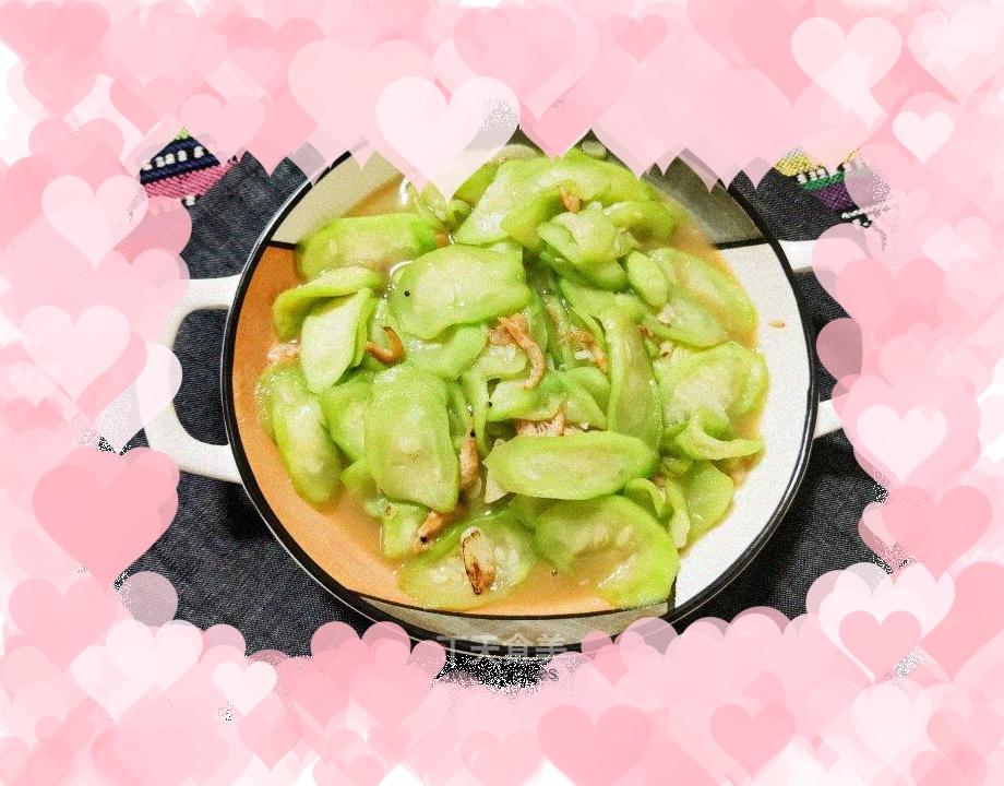 Vegetarian fried loofah