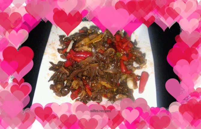Stir-fried duck gizzards