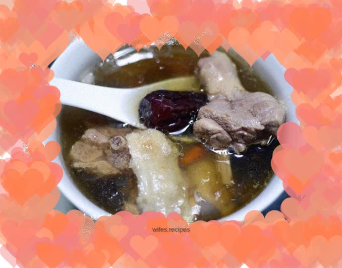 Stewed duck with angelica, red dates and wolfberry