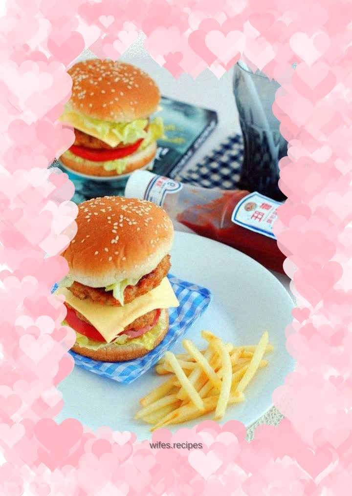 Double pork chop burger