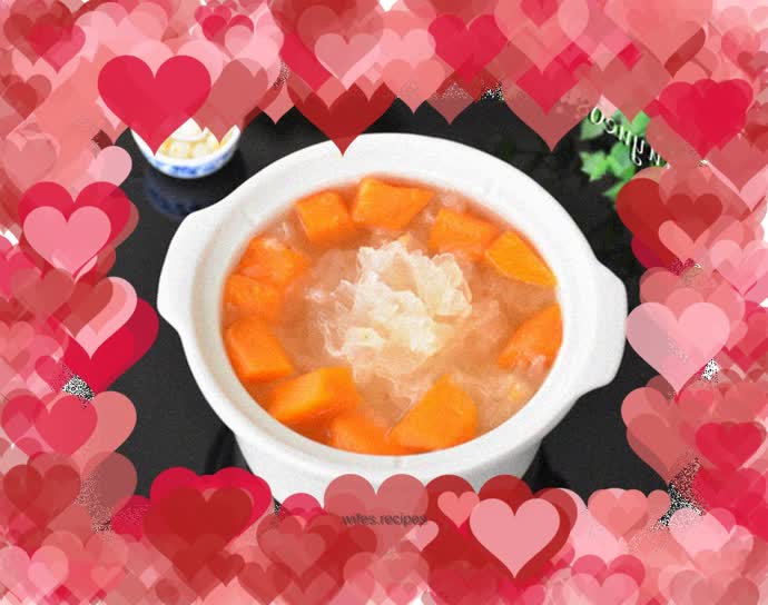 [Guangdong] Stewed papaya with rock sugar and white fungus