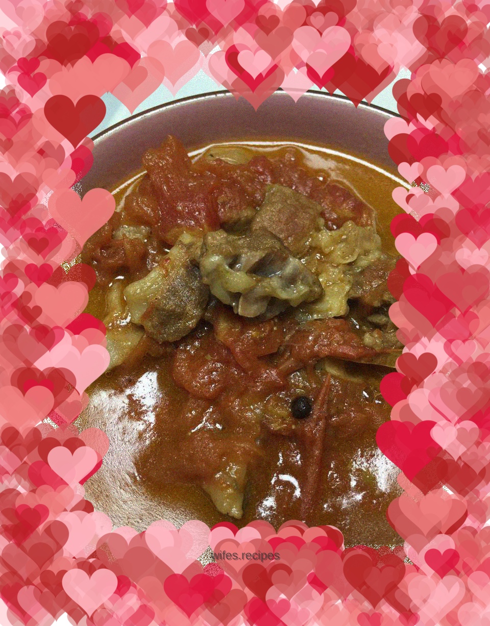 Beef stewed with persimmons