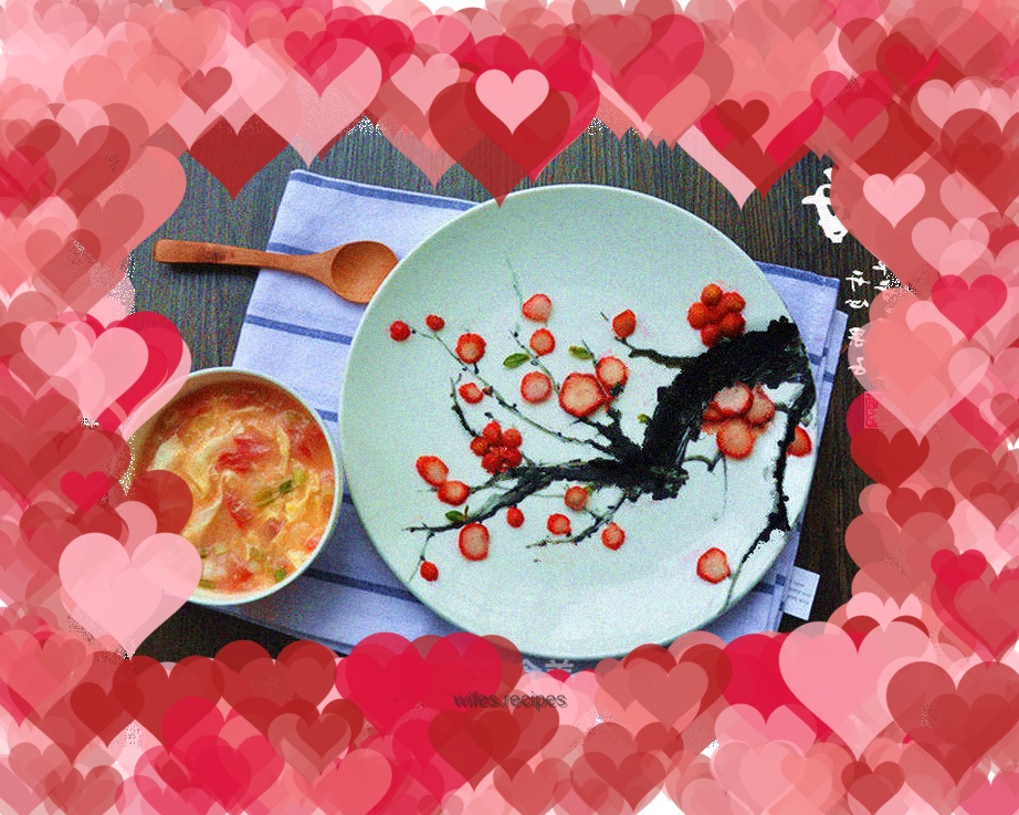 Plum blossom fruit plate