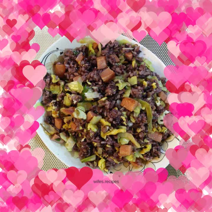 Fried rice with mustard egg