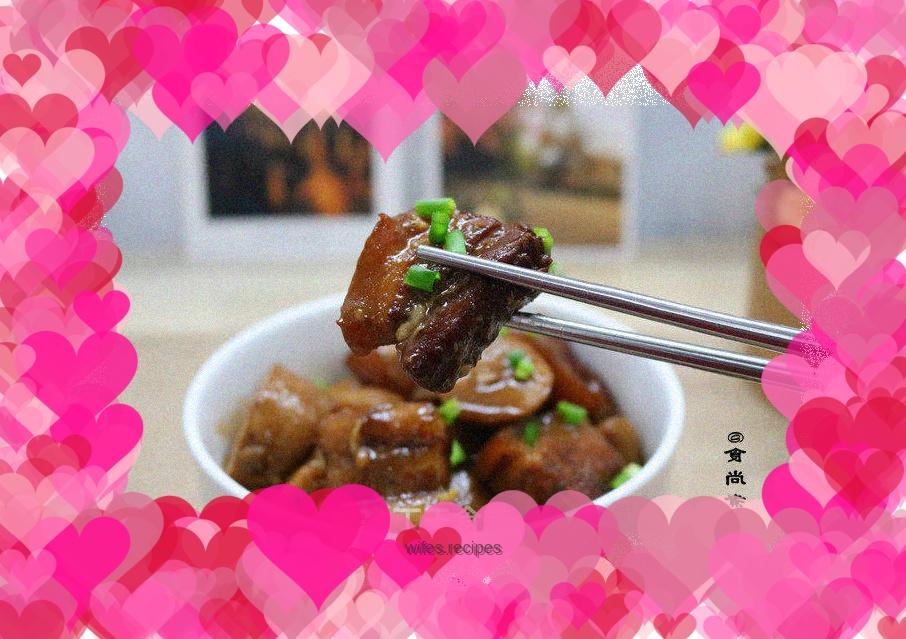 Roasted pork with small taro