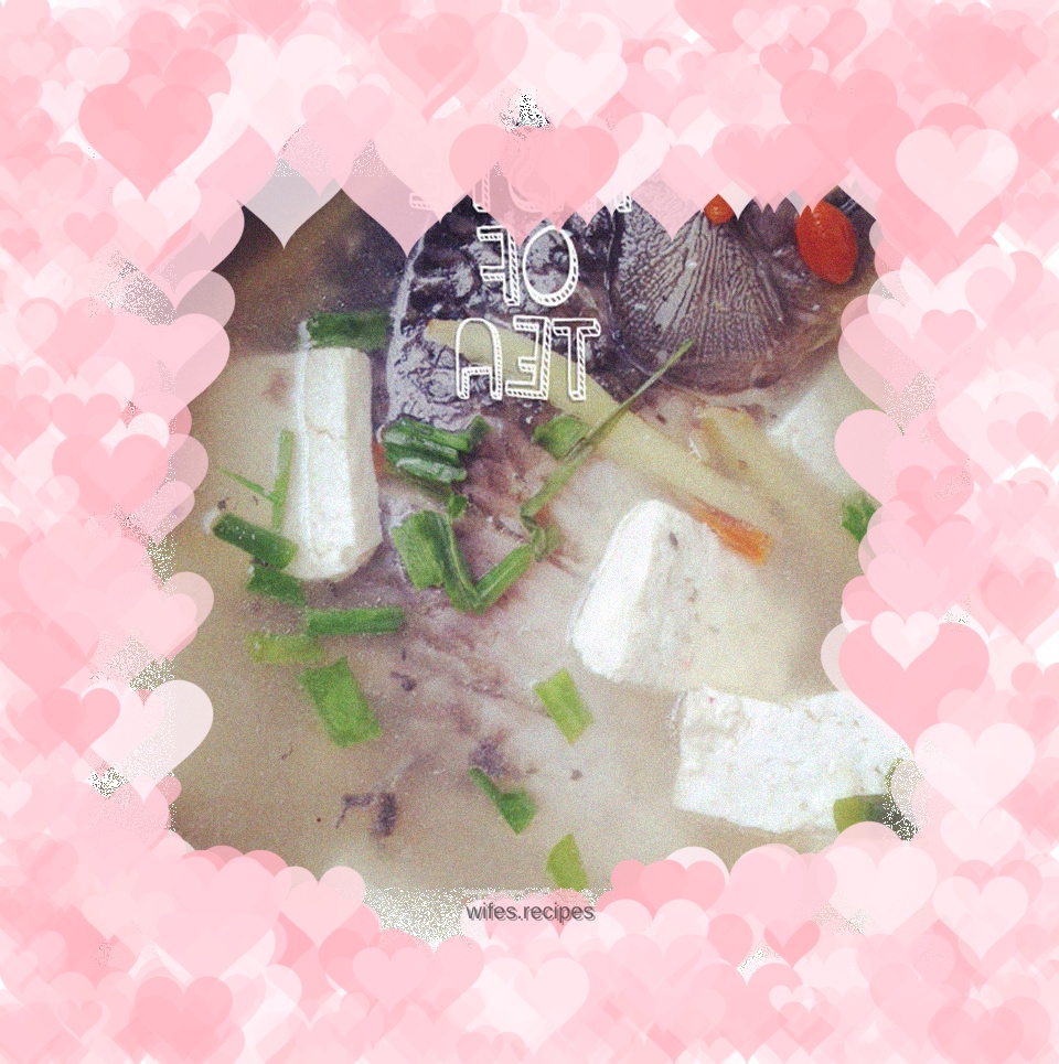 Milky white crucian carp tofu soup