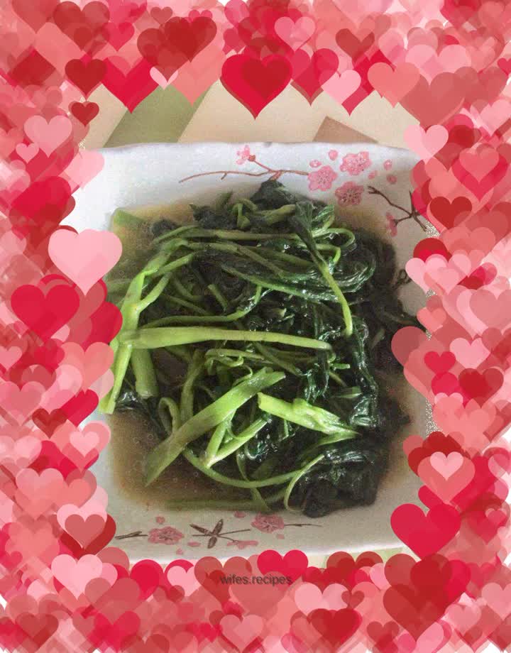 Vegetarian stir-fried water spinach