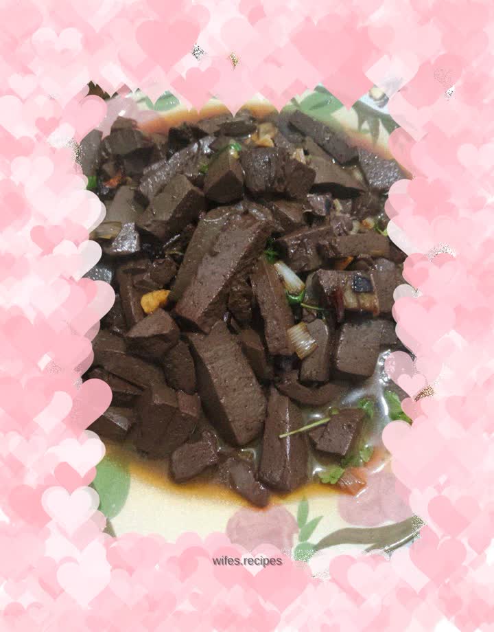 Authentic Shandong cuisine recipe Spicy stir-fried sheep blood