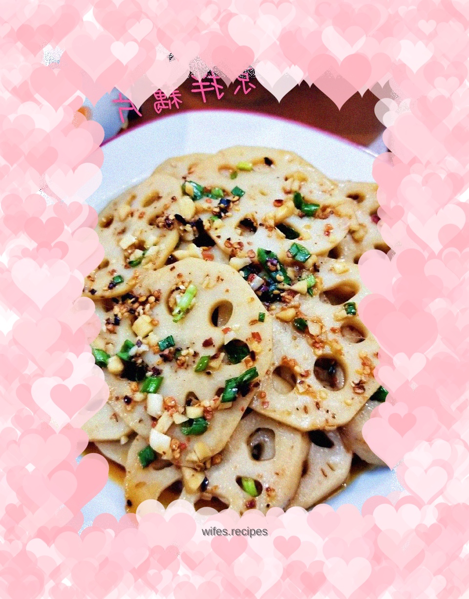 Cold lotus root slices